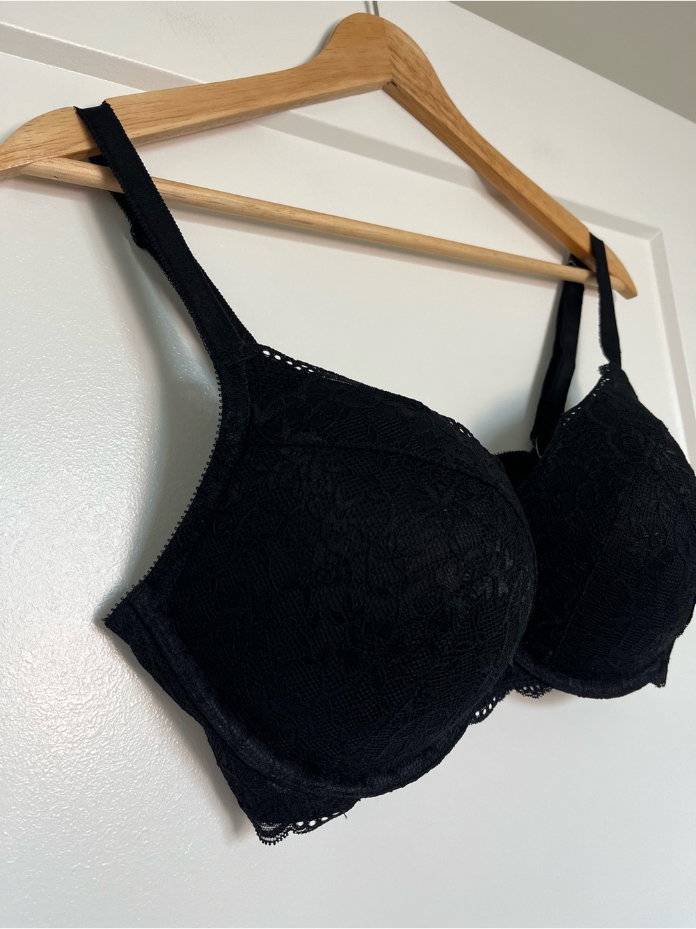 Torrid Curve Black Lace Push-Up Plunge Bra 38DD NWT - Picture 3 of 10